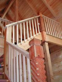 Entry hall stairs at Snowshoe custom home