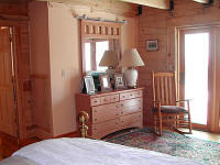 Master bedroom in Snowshoe home