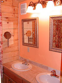 Twin sinks in the master bath