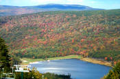 Fall foliage at Shavers Lake, Snowshoe